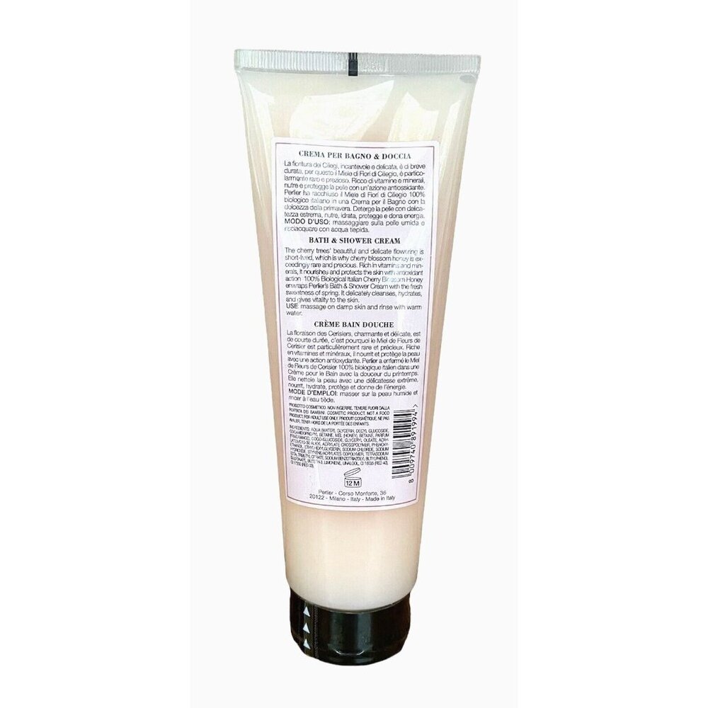 3 Tubes- Perlier Cherry Blossom Bath & Shower Cream 8.4 oz New - Picture 3 of 3